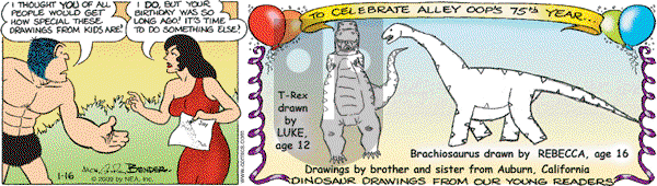 Alley Oop on Friday January 16, 2009 Comic Strip