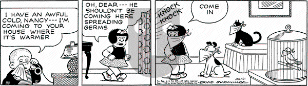 Nancy - Wednesday January 12, 1955 Comic Strip