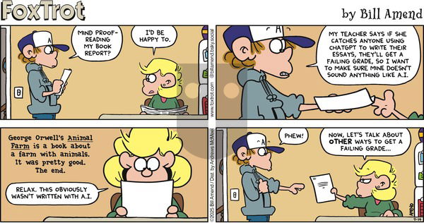FoxTrot - Sunday September 14, 2025 Comic Strip