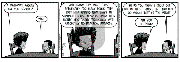 The Boondocks on Thursday June 7, 2001 Comic Strip