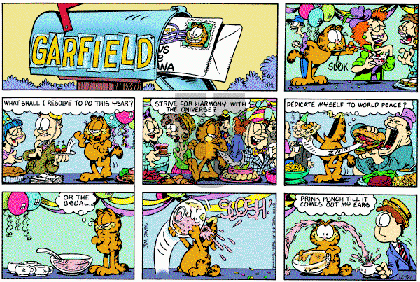 Garfield on Sunday December 30, 1990 Comic Strip