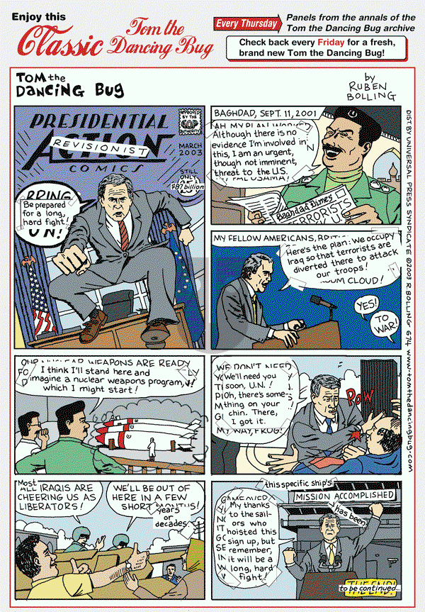 Tom the Dancing Bug on Thursday October 3, 2013 Comic Strip