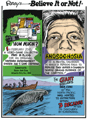 Ripley's Believe It or Not on Monday May 3, 2010 Comic Strip