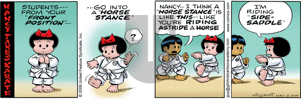Nancy on Saturday April 5, 2008 Comic Strip