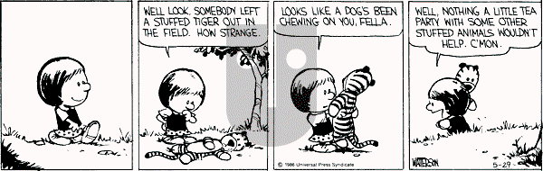 Calvin and Hobbes - Thursday May 29, 1986 Comic Strip