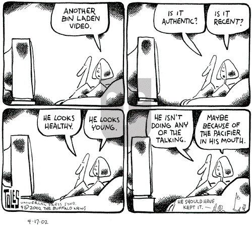 Tom Toles on Wednesday April 17, 2002 Comic Strip
