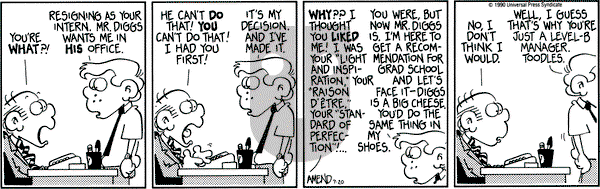FoxTrot on Friday July 20, 1990 Comic Strip