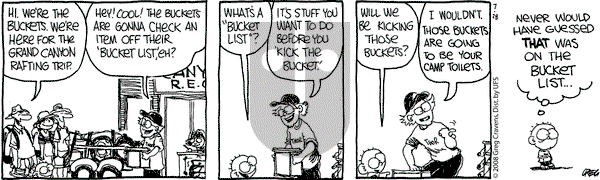 The Buckets on Thursday July 31, 2008 Comic Strip
