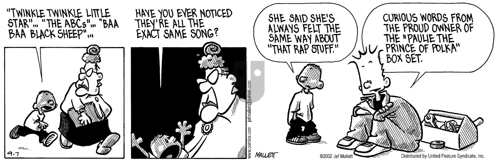 Frazz - Saturday September 7, 2002 Comic Strip