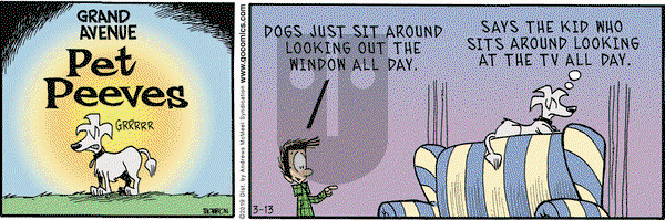 Grand Avenue on Wednesday March 13, 2019 Comic Strip