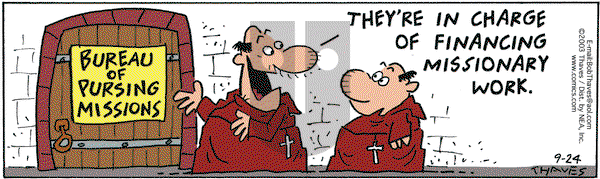 Frank and Ernest on Wednesday September 24, 2003 Comic Strip