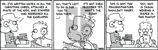 FoxTrot on Monday November 26, 2001 Comic Strip