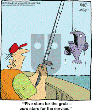 In the Bleachers on Monday December 24, 2018 Comic Strip