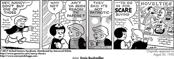 Nancy Classics on Sunday November 19, 2017 Comic Strip