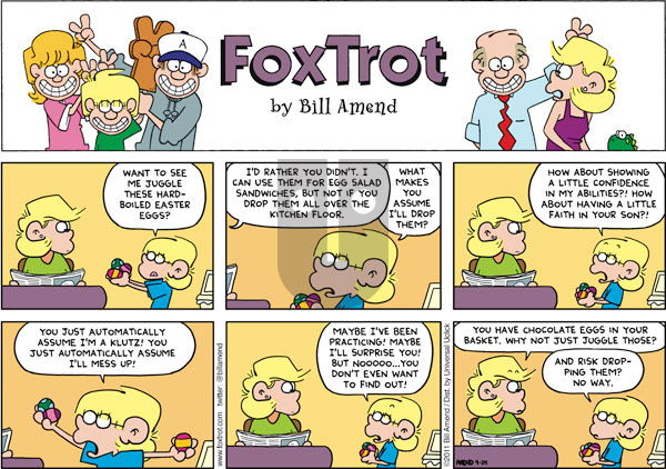 FoxTrot on Sunday April 24, 2011 Comic Strip