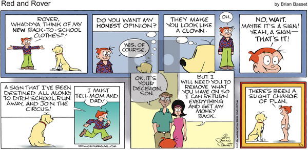 Red and Rover - Sunday September 1, 2024 Comic Strip