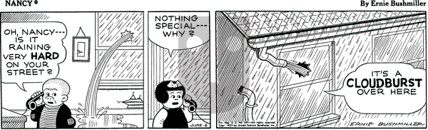 Nancy - Wednesday June 8, 1955 Comic Strip