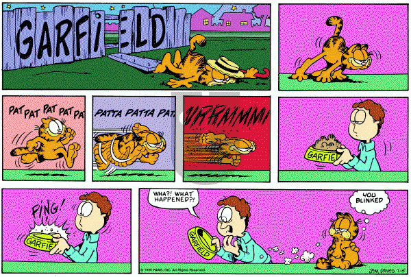 Garfield on Sunday December 9, 1990 Comic Strip