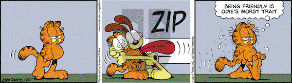 Garfield on Wednesday January 20, 2016 Comic Strip