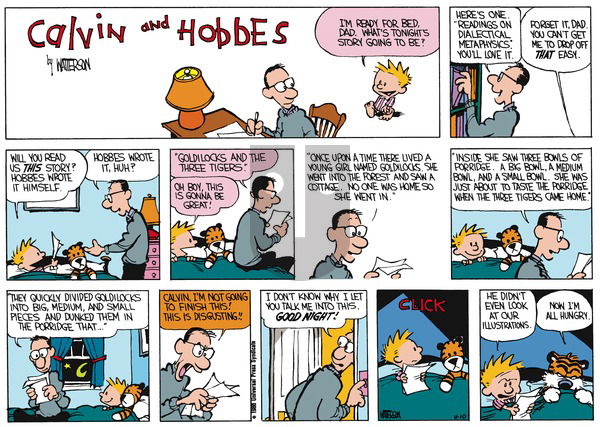 Calvin and Hobbes - Sunday December 7, 1986 Comic Strip