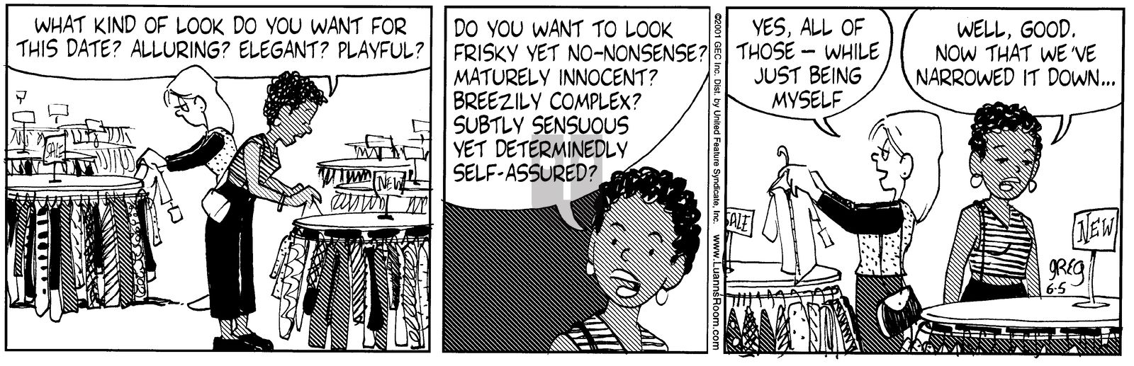 Luann - Tuesday June 5, 2001 Comic Strip