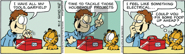Garfield on Saturday February 16, 2002 Comic Strip