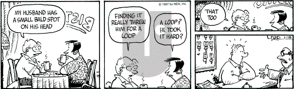 Betty on Saturday January 18, 1997 Comic Strip