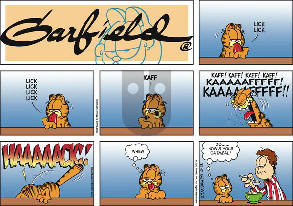 Garfield on Sunday February 12, 2012 Comic Strip