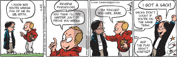 Cleats - Saturday November 25, 2006 Comic Strip