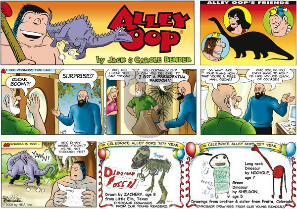 Alley Oop on Sunday January 25, 2009 Comic Strip
