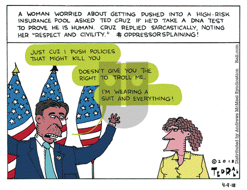 Ted Rall on Monday April 9, 2018 Comic Strip