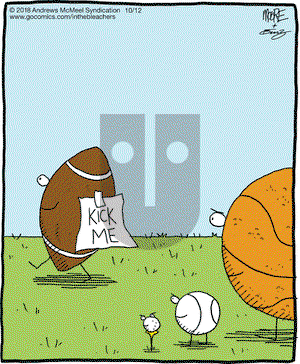 In the Bleachers on Friday October 12, 2018 Comic Strip