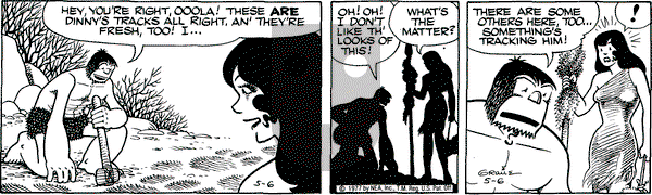 Alley Oop on Friday May 6, 1977 Comic Strip