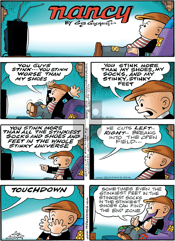 Nancy on Sunday November 20, 2011 Comic Strip
