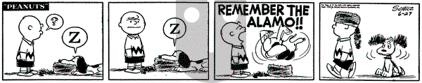 Peanuts on Monday June 27, 1955 Comic Strip