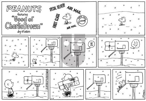 Peanuts on Sunday January 9, 1972 Comic Strip