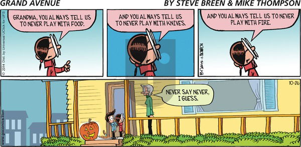 Grand Avenue on Sunday October 26, 2014 Comic Strip