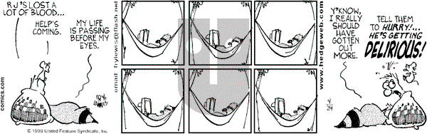 Over the Hedge on Monday May 10, 1999 Comic Strip