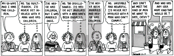 Cathy Classics on Thursday January 19, 1989 Comic Strip