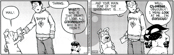 Get Fuzzy on Saturday February 17, 2001 Comic Strip