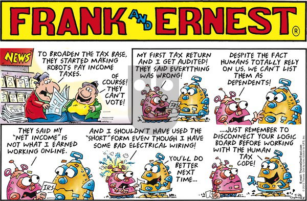 Frank and Ernest on Sunday April 26, 2015 Comic Strip