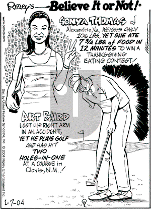 Ripley's Believe It or Not on Tuesday April 6, 2004 Comic Strip