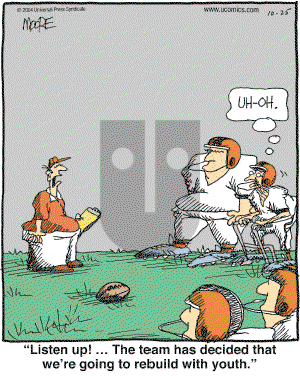 In the Bleachers - Monday October 25, 2004 Comic Strip