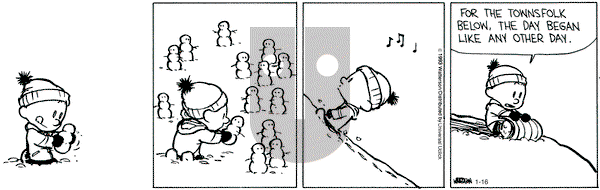 Calvin and Hobbes - Wednesday January 16, 2013 Comic Strip