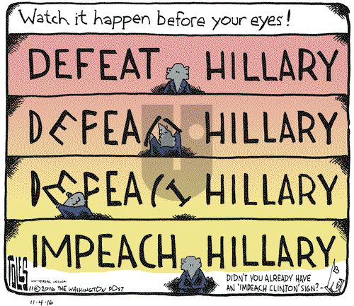 Tom Toles on Friday November 4, 2016 Comic Strip