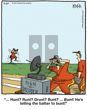 In the Bleachers on Monday July 30, 2007 Comic Strip