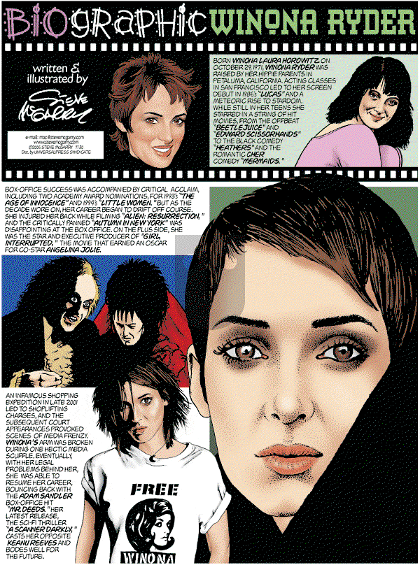 Biographic on Sunday July 30, 2006 Comic Strip