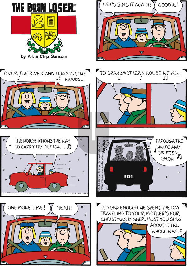 The Born Loser on Sunday December 25, 2016 Comic Strip