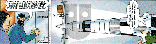 Alley Oop - Saturday April 16, 2011 Comic Strip
