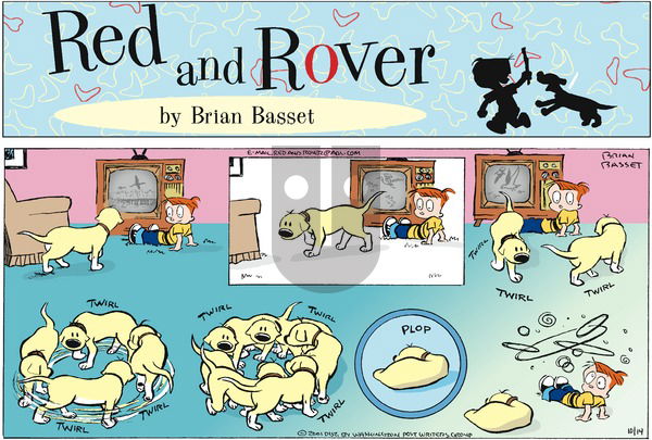 Red and Rover on Sunday October 14, 2001 Comic Strip
